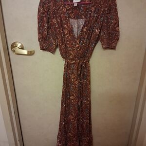 Knox Rose Brown Floral High Low Dress